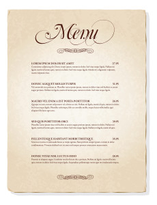 Speisekarten Design