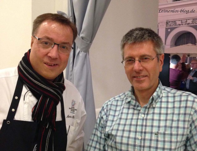 Gourmetkoch Mario Pattis (l.) und Manfred Troike