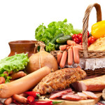 Variety of sausage products