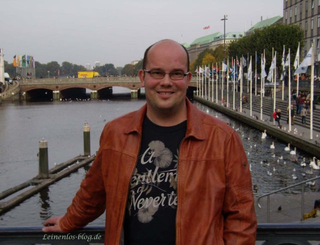 Marcel Görke an der Binnenalster