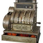 Old vintage cash register