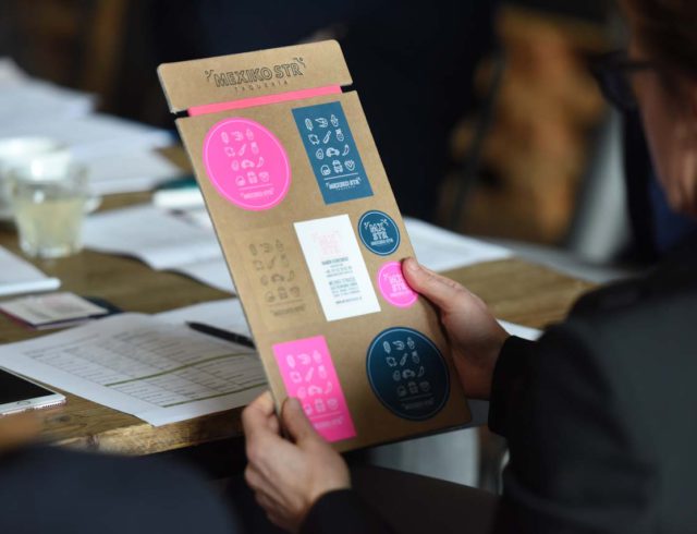 Grafische Elemente der Speisekarte von "Mexikostrasse"