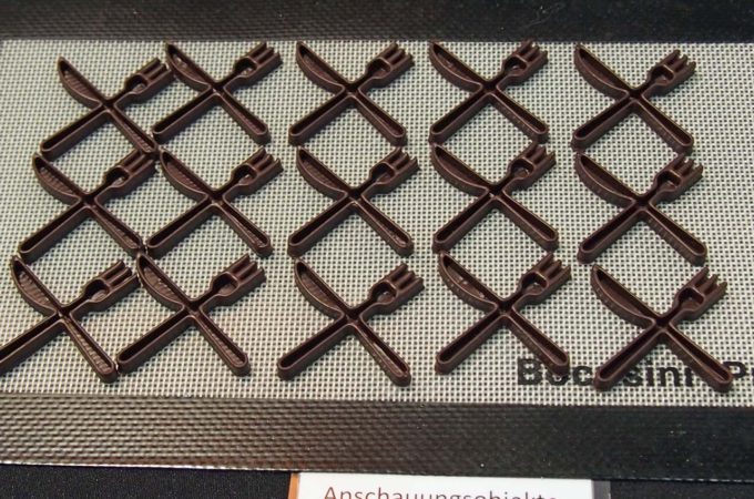 Schokoladen-Dekoration aus dem 3D-Drucker