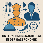Symbolgrafik Unternehmensnachfolge in der Gastronomie